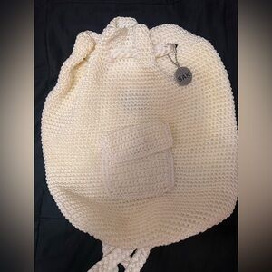 The Sak Ivory Crochet Backpack